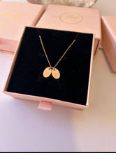 Oval Initial Necklace Rose Gold