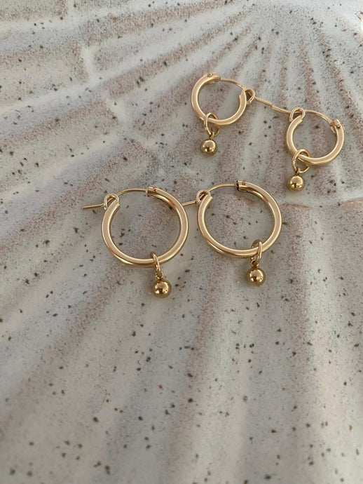 Ball Hoop Earring Large