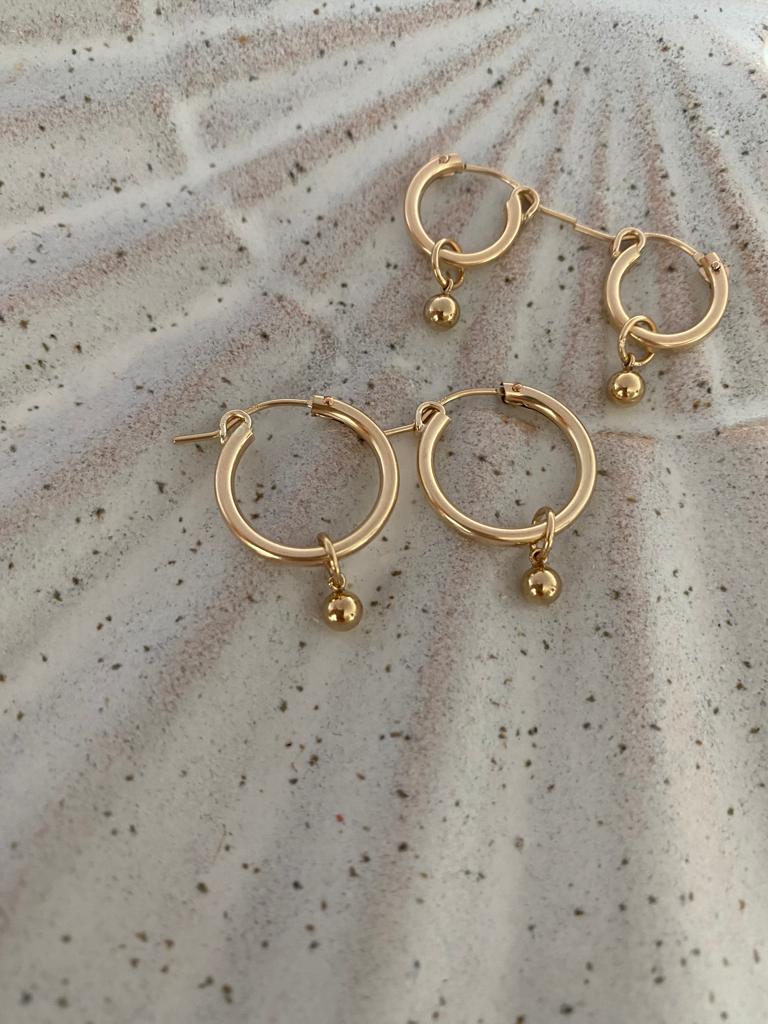 Ball Hoop Earring Large