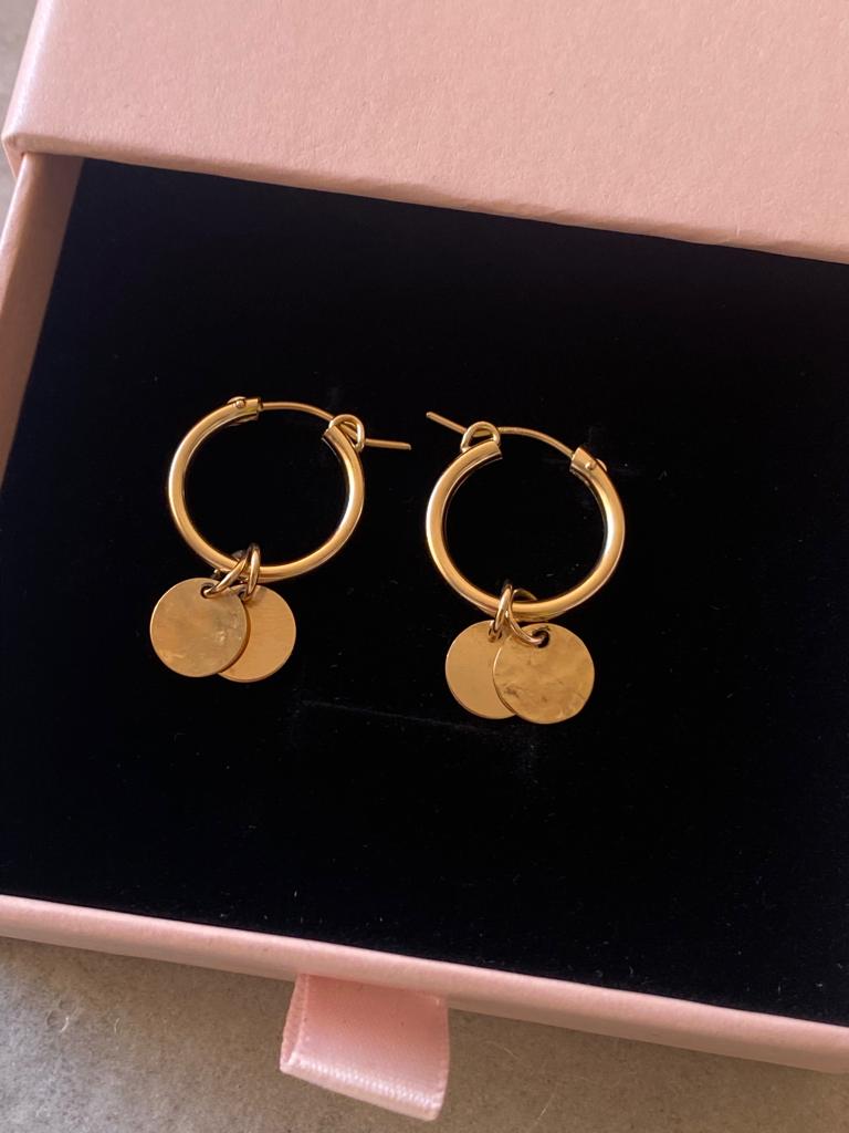 Gypsy Earring Gold Large Hoop