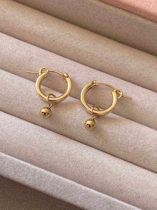 Ball Hoop Earring Small